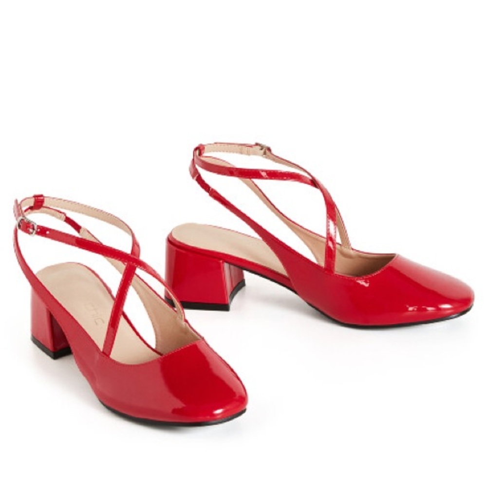 City Chic Luna Elegant Red Women's Slingback Heels size 11W